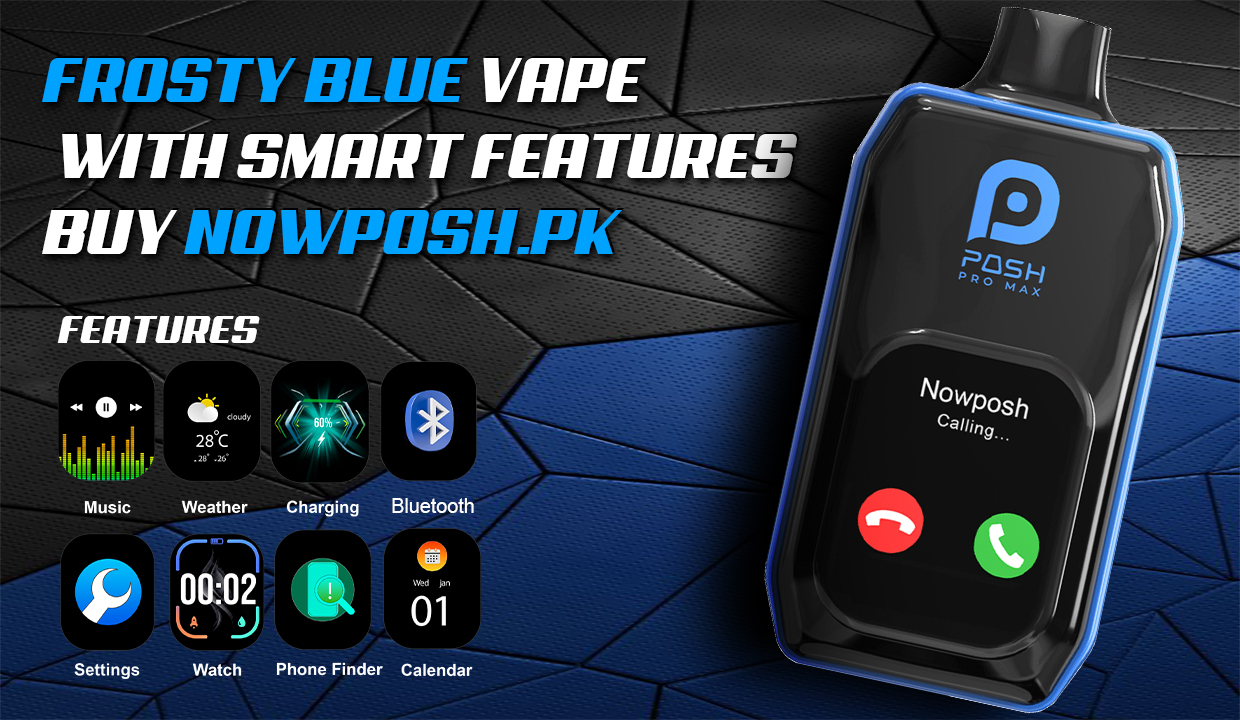 Frosty Blue Vape With Smart Features